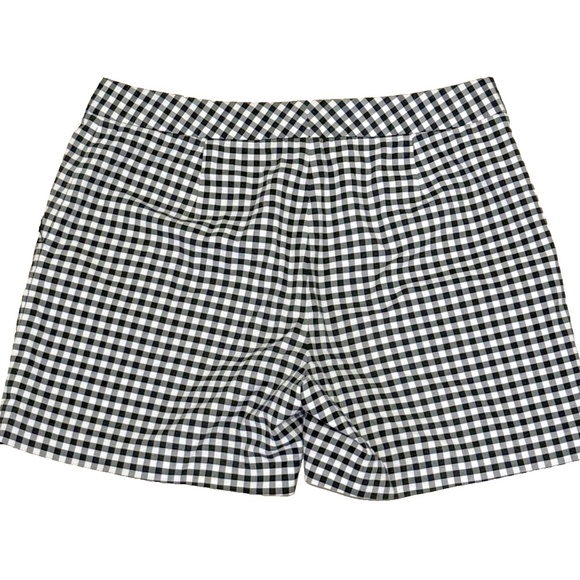 J McLaughlin Women's Black/White Gingham Checked Shorts Inseam 5" Stretch Size 8 - Picture 2 of 6